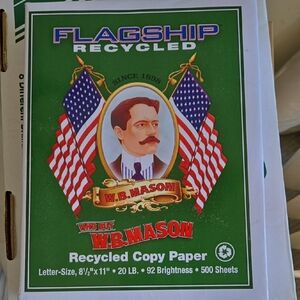 W.B. Mason Flagship Recycled Copy Paper 1 Ream 100 Sheets